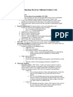 California Evidence Code Transcript Outline