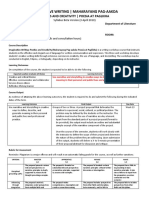 IMAWRIT - Syllabus-CLA Core CW (Imaginative Writing)