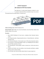 ANSYS Tutorial 4 Modal Analysis of 3D Truss System