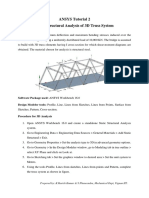 ANSYS Tutorial 2 Static Structural Analysis of 3D Truss System