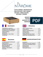 Sommaire Directory: Diffuseur D'Arôme / Brumisateur Aroma Diffuser / Mist Maker Difusor / Nebulización Diffuser / Fogger