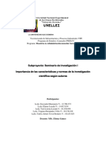 Características y Normas de La Investigación Científica