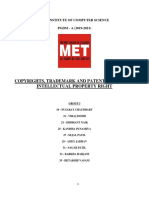 Intellectual Property Right: Met Institute of Computer Science PGDM - A (2019-2021)