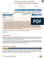 S32 - I - Planificamos y Escribimos Nuestra Tarjeta de Presentación