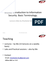 Week1. Introduction To Information Security. Basic Terminology