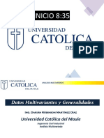 Analisi Unidad I - Datos Multivariantes - Clase 01 PDF