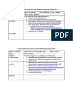 Daily Lesson Plan of Teaching and Learning From Home During Mco