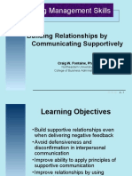 Developing Management Skills: Building Relationships by Communicating Supportively