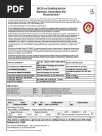 Irctcs E-Ticketing Service Electronic Cancellation Slip (Personal User)