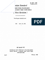 Indian Standard: Method For Standard Penetration Test For Soils