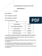 Power System Simulation Laboratory (EE 474) : Assignment-7