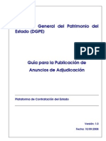 Guia Sobre Cómo Publicar La Adjudicación de Un Contrato en La Plataforma de Contratación Del Estado