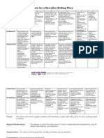 Narrative Rubric