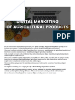 Digital Marketing of Agricultural Products