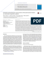 Evaluation and Performance Characteristics of The Q Hemostasis Analyzer, An Automated Coagulation Analyzer