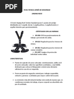 Ficha Tecnica Arnés de Seguridad