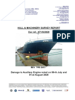 Hull & Machinery Survey Report - MV FRI SKY - Damage To Auxiliary Engine Ref. 471-S-2020 PDF