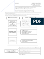 Quantitative Methods For Economics - Syllabus