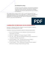 Test and Calibration Method Procedure