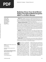 Radiation Doses From Small-Bowel Follow-Through and Abdominopelvic MDCT in Crohn's Disease