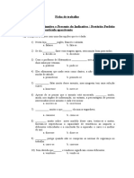 Imperfeito Do Conjuntivo e Presente Do Indicativo Pretérito Perfeito Do Indicativo Com Partícula Apassivante