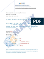 Examen Resuelto Matemáticas 4º ESO - Polinomios y Fracciones Algebraicas PDF