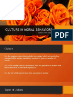 Culture in Moral Behaviors Report