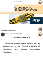 3.1 Introduction To Criminal Investigation