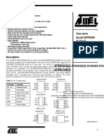 Two-Wire Serial EEPROM: Features