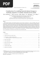 Considerations For Modeling Bacterial-Induced Changes in Hydraulic Properties of Variably Saturated Porous Media