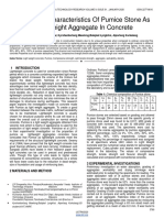 Mechanical Characteristics of Pumice Stone As Light Weight Aggregate in Concrete