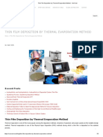 Thin Film Deposition by Thermal Evaporation Method