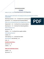 Payables: When We Receive The Goods in The Staging Area The Accounting Entry Would Be (MAS) / (GRN)