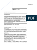 Examiners' Report 2013: LA1020 Public Law - Zone B