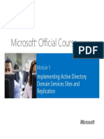 Microsoft Official Course: Implementing Active Directory Domain Services Sites and Replication