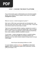 Step 1: Choose The Right Platform: Management System)