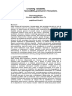 E-Learning e Disabilità. Progettare L'accessibilità, Promuovere L'inclusione