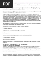 Ampliación y Enriquecimiento Del Vocabulario y El Valor Conceptual de La Palabra