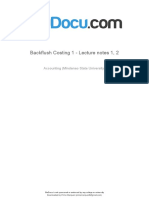 Backflush Costing 1 - Lecture Notes 1, 2 Backflush Costing 1 - Lecture Notes 1, 2