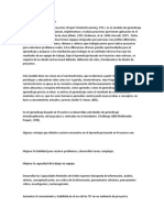 Cazares, Y. (2009) - Aprendizaje Basado en Proyectos. Tomado de Universidad Tec. Milenio. Consultado El 24 de