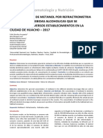 Determination of Methanol by Refractrometry in Dif