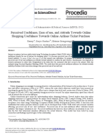 Perceived Usefulness, Ease of Use, and Attitude Towards Online Shopping Usefulness Towards Online Airlines Ticket Purchase