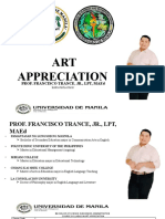 ART Appreciation: Prof. Francisco Trance, JR., LPT, Maed