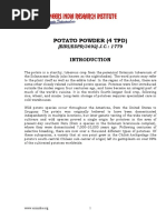 Project Report On Potato Powder (4 TPD)