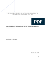 Proyecto de Innovación de La Practica Educativa Y de Capacitación de Jóvenes Y Adultos