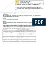 Guidance For Treatment of Covid-19 in Adults and Children: Patient Population