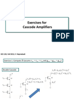 Exercises For Cascode Amplifiers: ECE 102, Fall 2012, F. Najmabadi