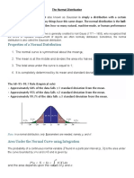 Properties of A Normal Distribution