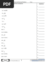 Identifying Rational and Irrational Numbers: I R R I R R I R R R I I I R R R R R I R