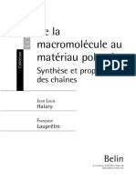 De La Macromolã©cule Au Matã©riau Polymã Re SynthÃ Se Et propriÃ©tÃ©s Des Chaã®nes by Jean-Louis Halary, FranÃ Oise LauprÃ Tre PDF